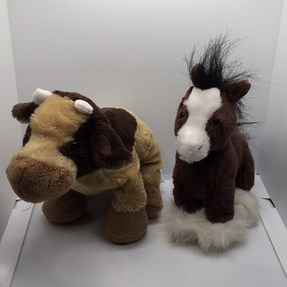 Ganz Soft Plush Farm Animals Cow & Horse - Picture 1 of 14